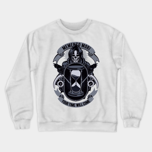 Skeleton Memento Mori Crewneck Sweatshirt by ShirtyLife